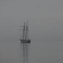 Anchored off Weirs Beach July 2007: In the Morning Mist.  Picture by Stan Allen Dallas TX USA