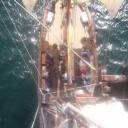 Pacific Swift deck shot from main mast: The album needed a picture of the swift