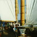 Wing on Wing: Wing on Wing sailing down the straight at night - my first experience with what became my favirote time for a sail