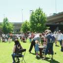 Drum Circle: A drum circle in Tacoma. look closely! you can see Jose