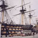 HMS Victory: I tried to get the entire ship into my viewfinder, but was clearly unsuccessful.  However, I think this gives a pretty good idea of how impressive she must have been on the ocean!