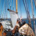 Raising the Foresail: 