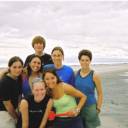 Savary Beach: A group of us on Savary Island