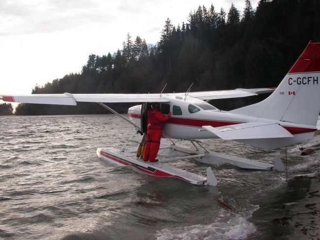 Checking out the plane