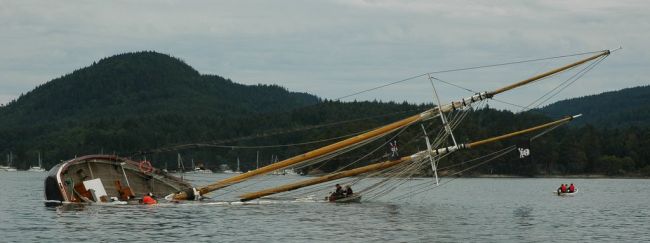 Robertson II Aground off Winter Cove near Saturna Is.