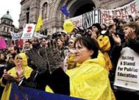 BC Teachers on Illegal Walkout & Protest in Victoria