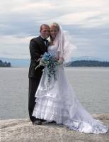 At our wedding site in Sechelt BC